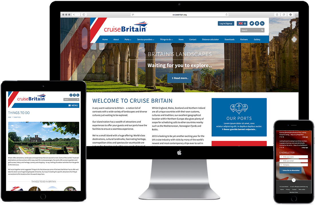 Cruise Britain website by iprogress